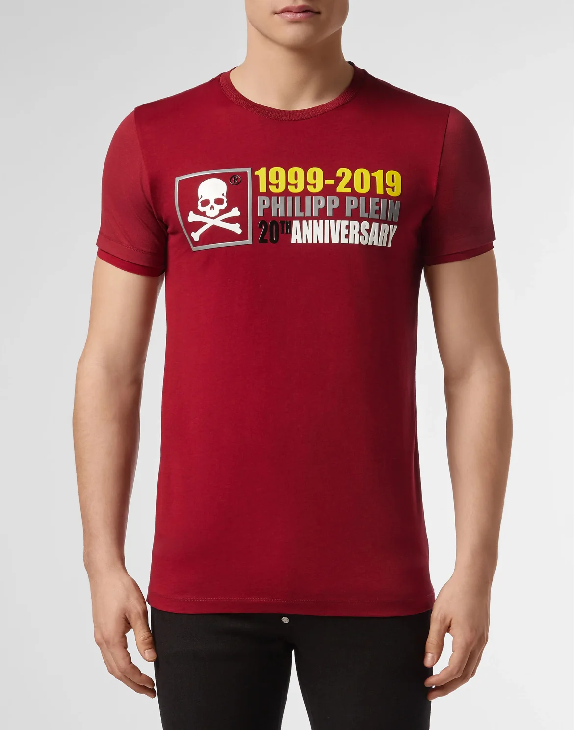 T-shirt Platinum Cut Round Neck Anniversary 20th, цвет: Красный