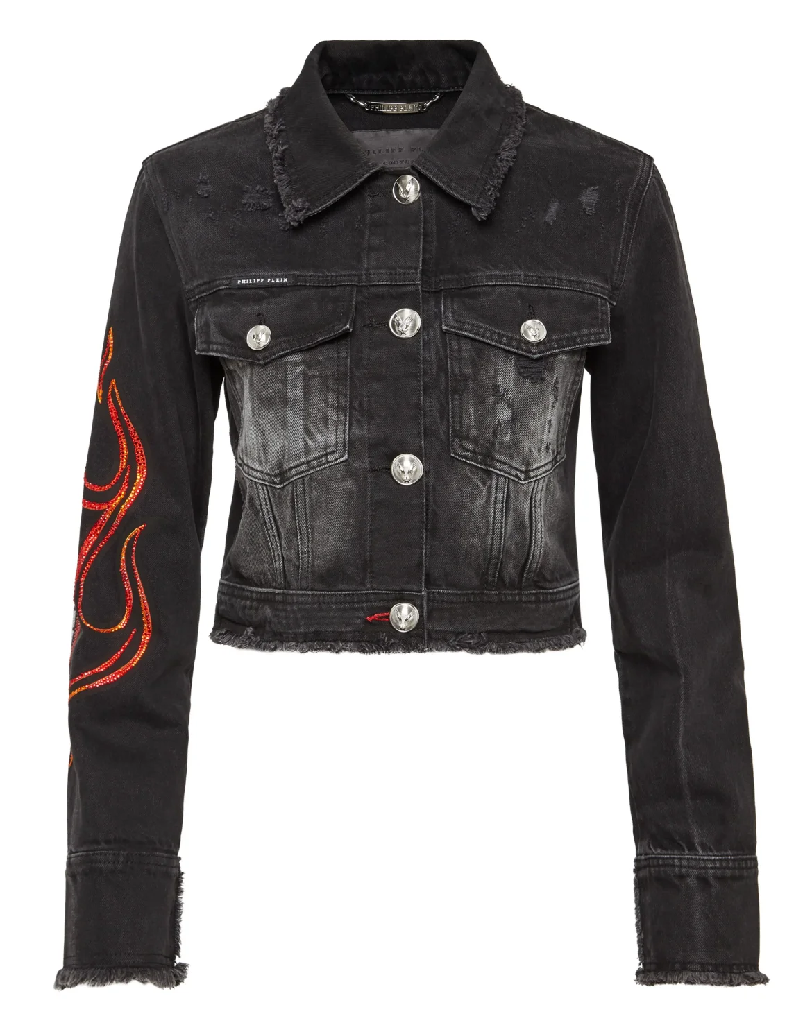 Denim Jacket Flame, цвет: Черный