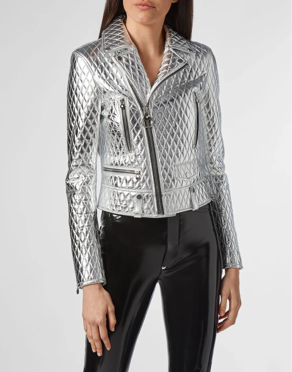 Leather Biker Statement, цвет: Серебристый