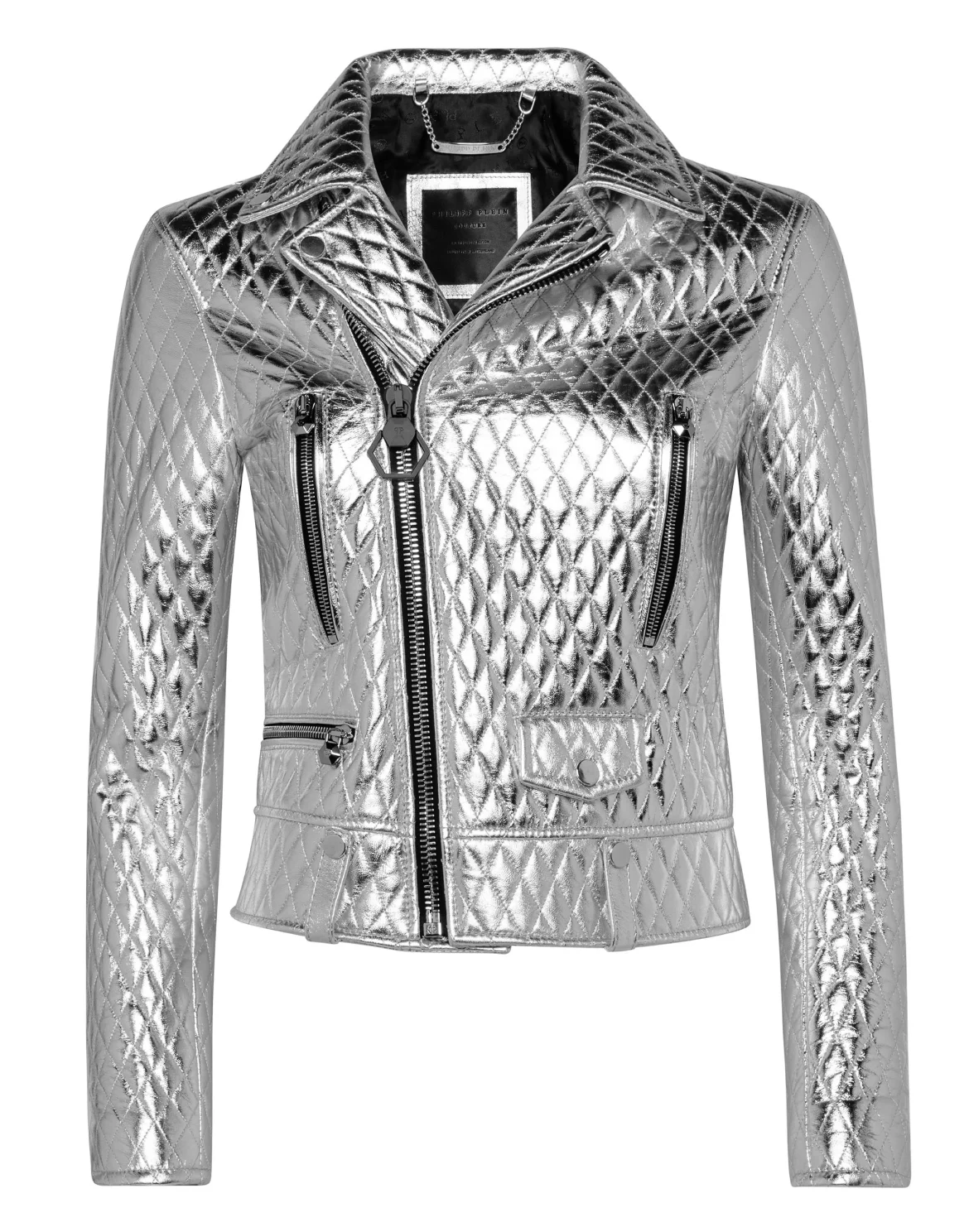 Leather Biker Statement, цвет: Серебристый