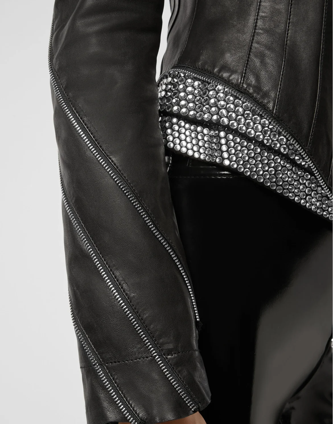 Leather Jacket Crystal, цвет: Черный