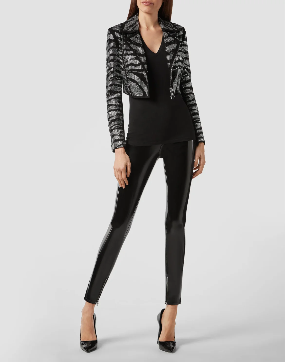 Leather Biker Crystal, цвет: Черный