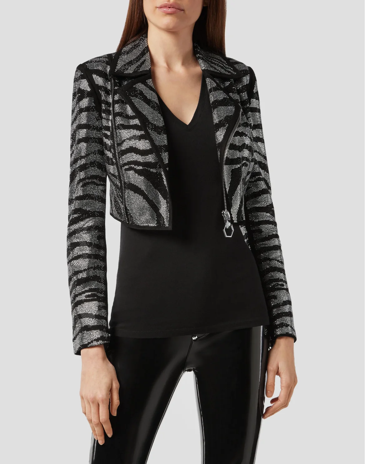 Leather Biker Crystal, цвет: Черный