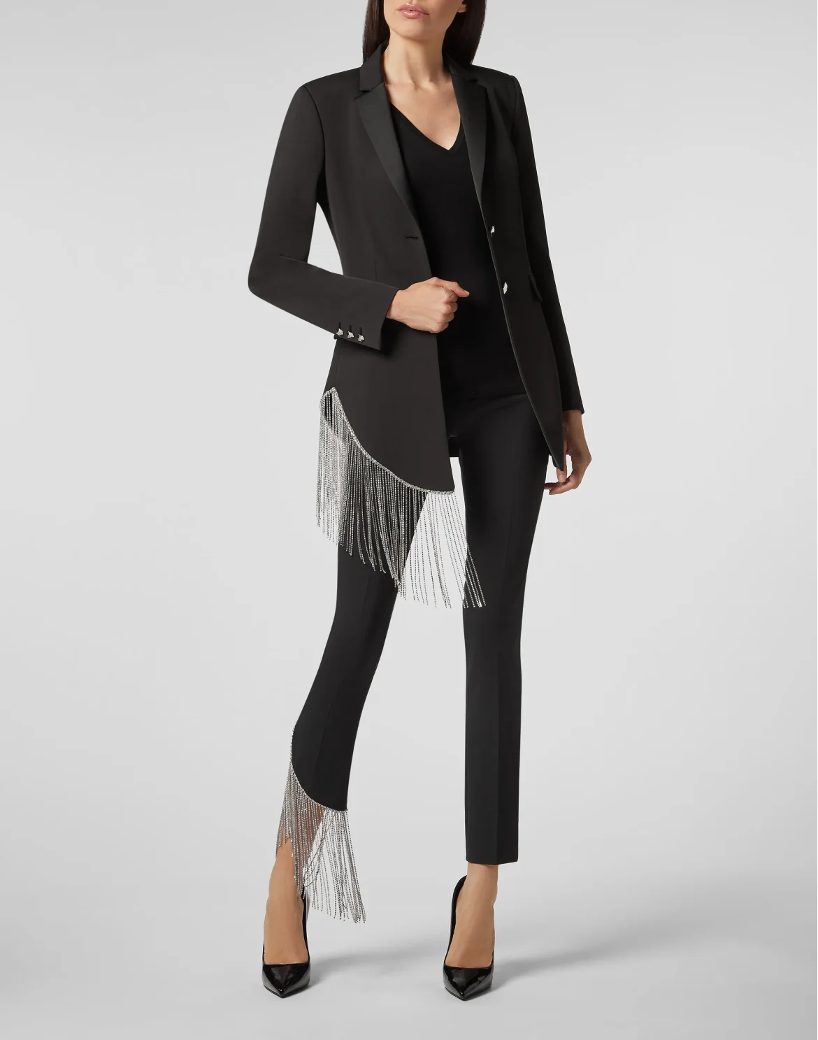Blazer Fringe, цвет: Черный