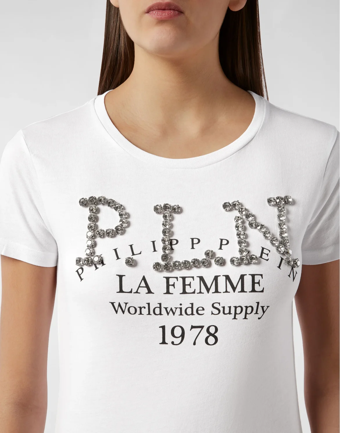 T-shirt Dress Round Neck SS P.L.N., цвет: Белый