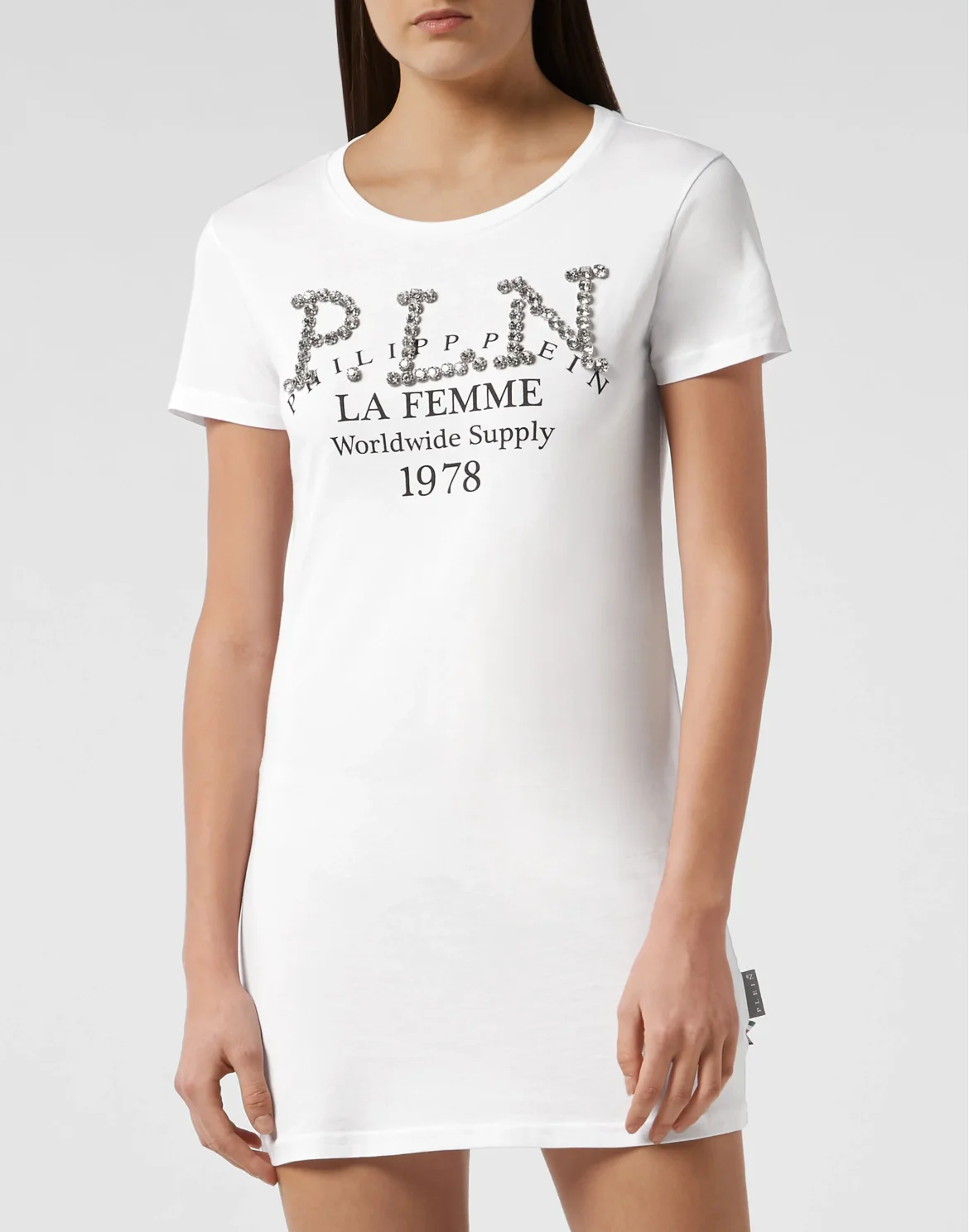 T-shirt Dress Round Neck SS P.L.N., цвет: Белый