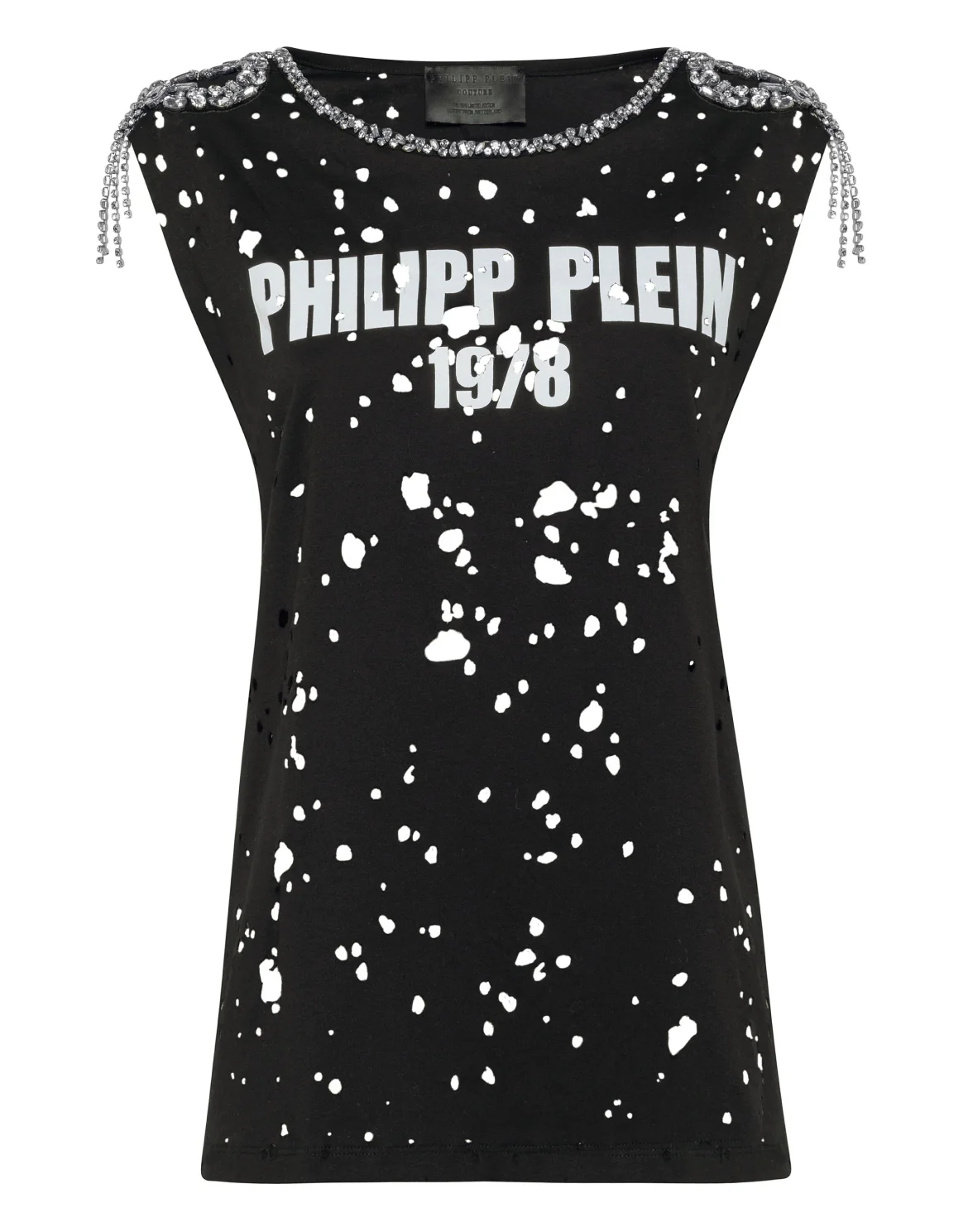 T-shirt Round Neck SS Destroyed, цвет: Черный