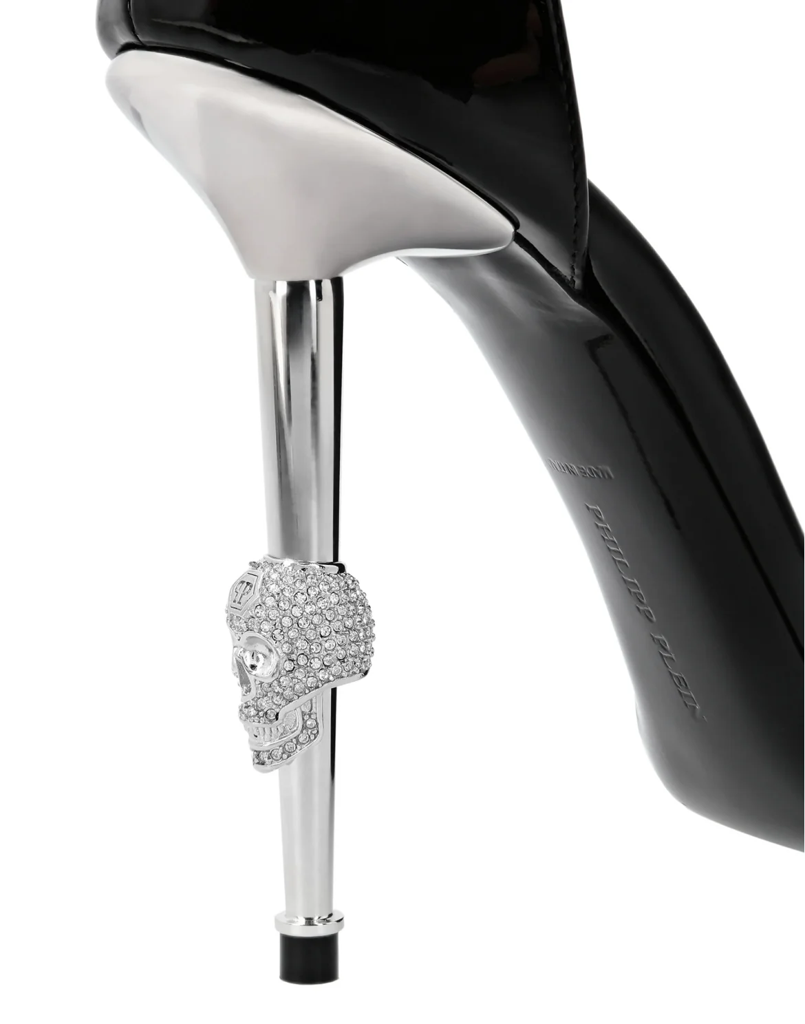 Patent Leather Sandals High Heels Crystal, цвет: Черный