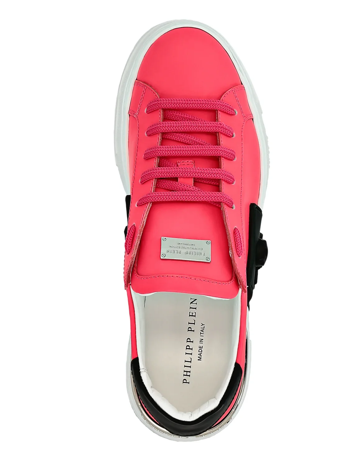 LO-TOP SNEAKERS PHANTOM KICK$ RUBBERIZED LEATHER SNEAKERS LO-TOP SKULL, цвет: Розовый