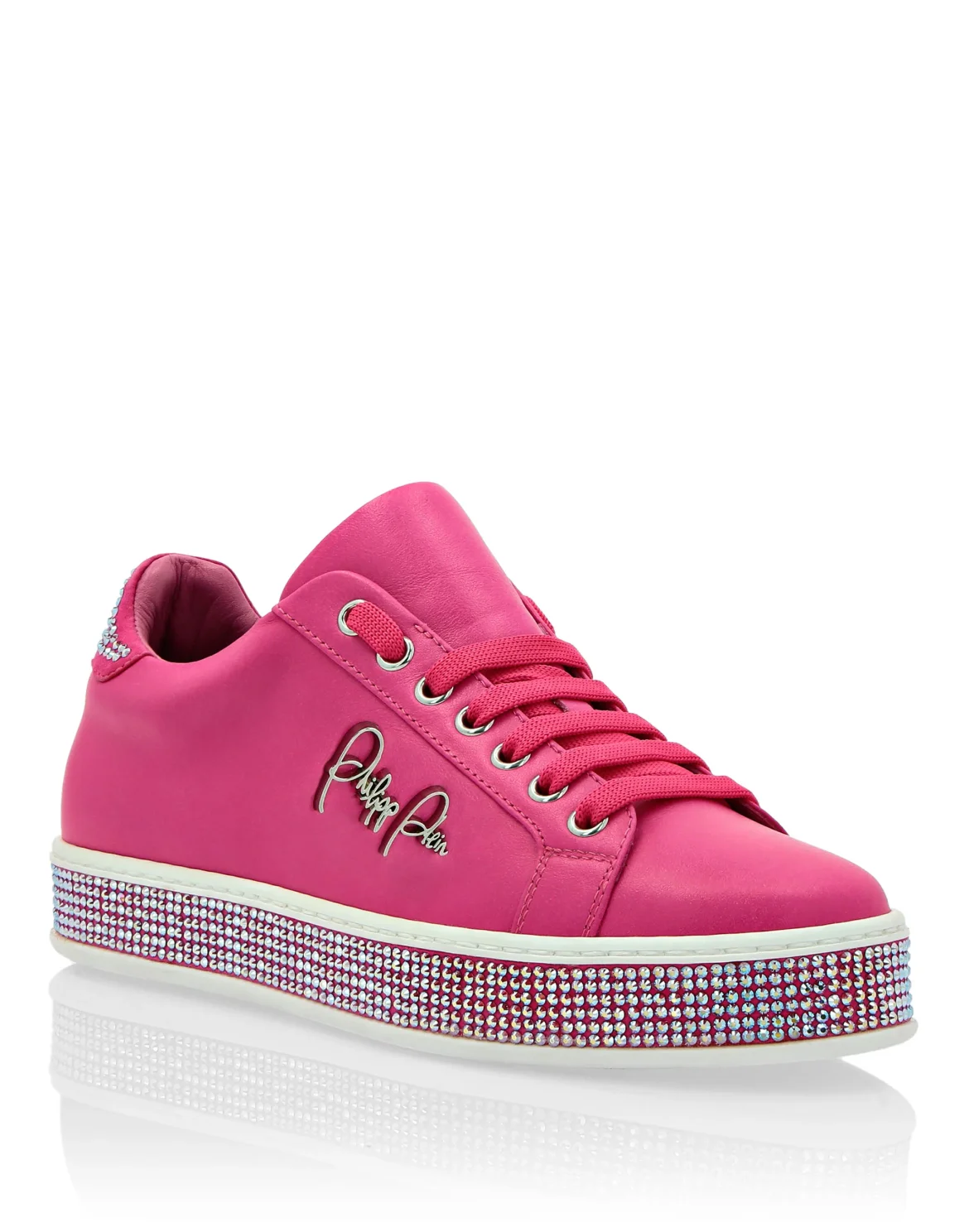 Leather Lo-Top Sneakers Crystal, цвет: Розовый