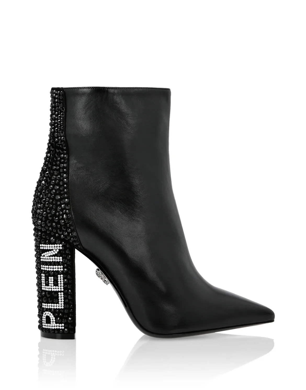 Boots High Heels Mid Crystal Plein, цвет: Черный