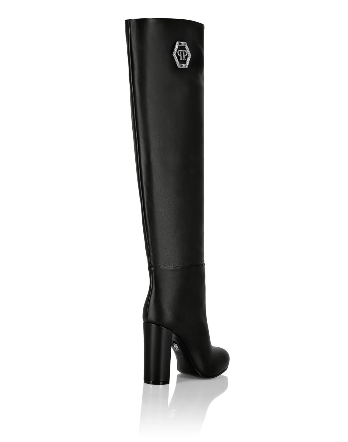 Leather Boots High Heels, цвет: Черный