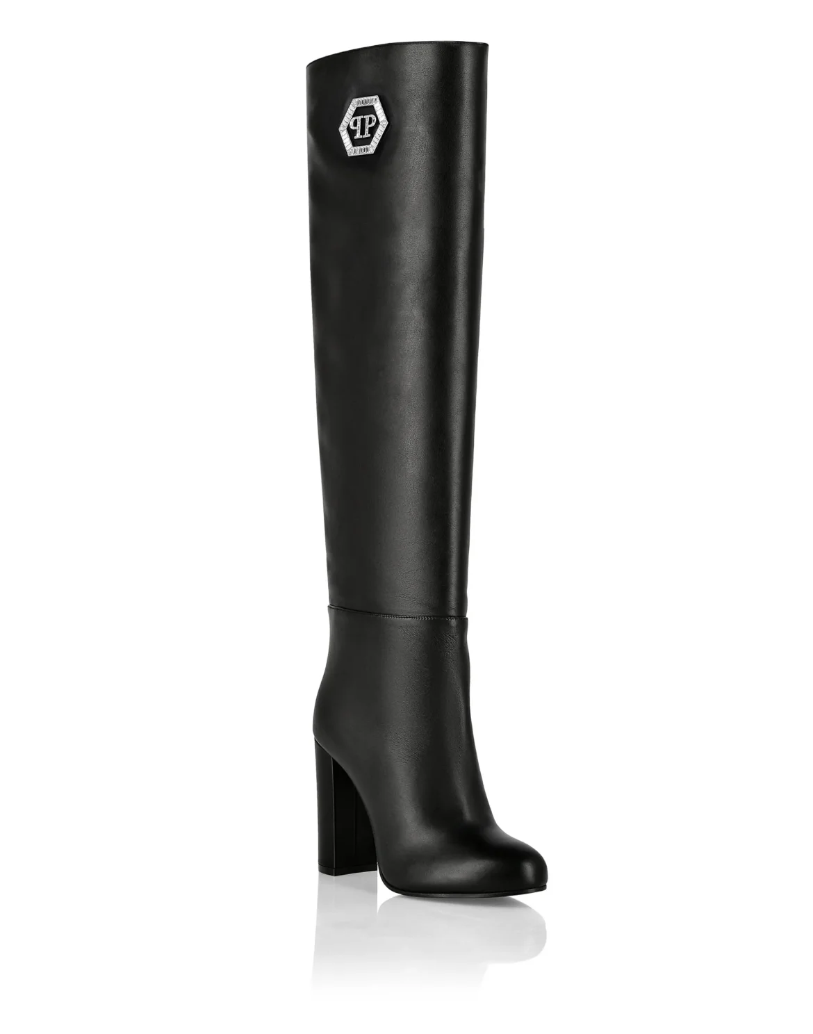Leather Boots High Heels, цвет: Черный