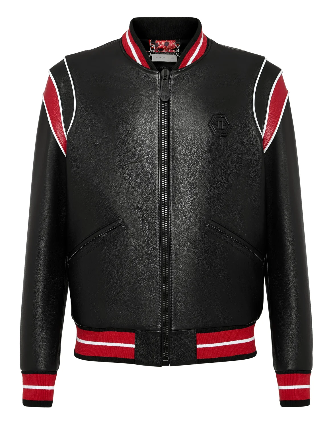 Leather Bomber crystal Teddy Bear, цвет: Черный