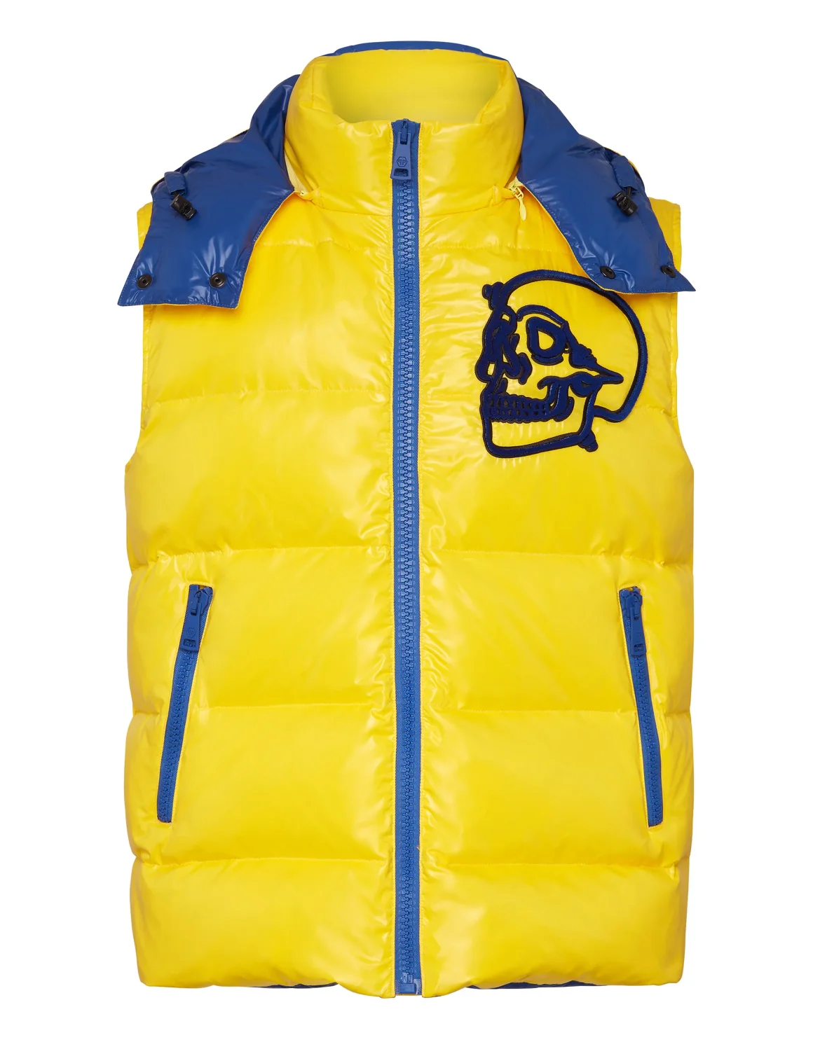 Nylon Short Vest  Outline Skull, цвет: Желтый