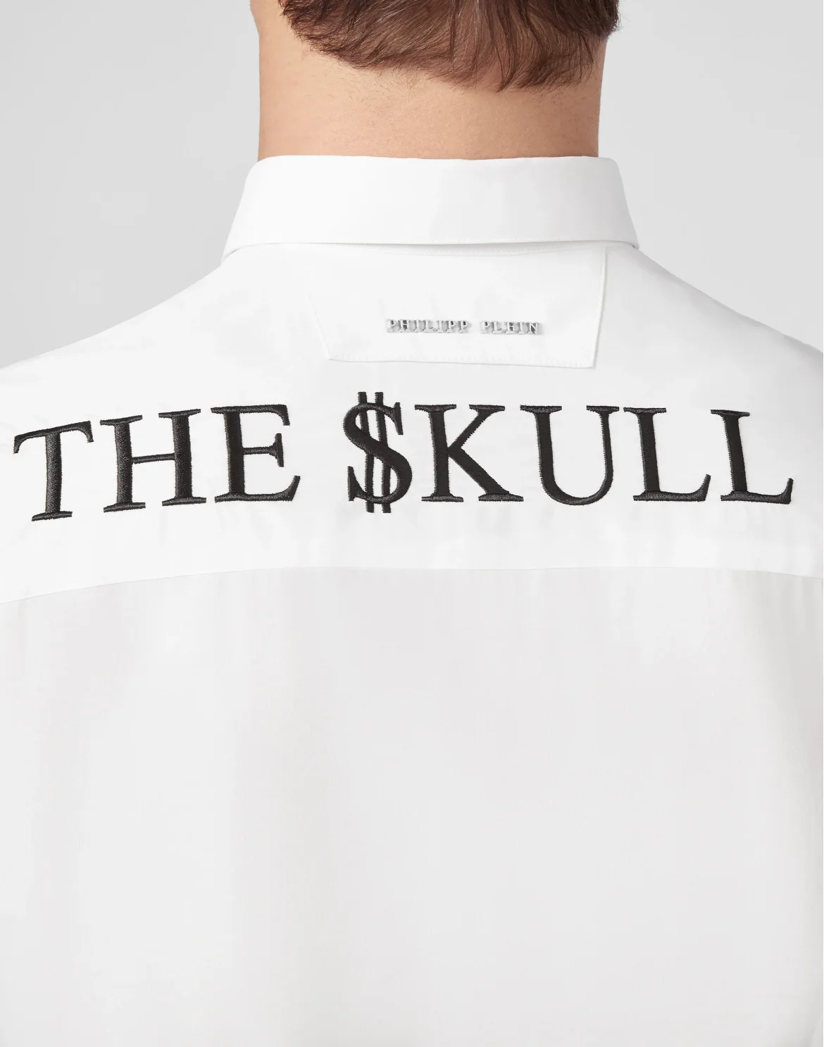 Shirt Diamond Cut LS  Outline Skull, цвет: Белый