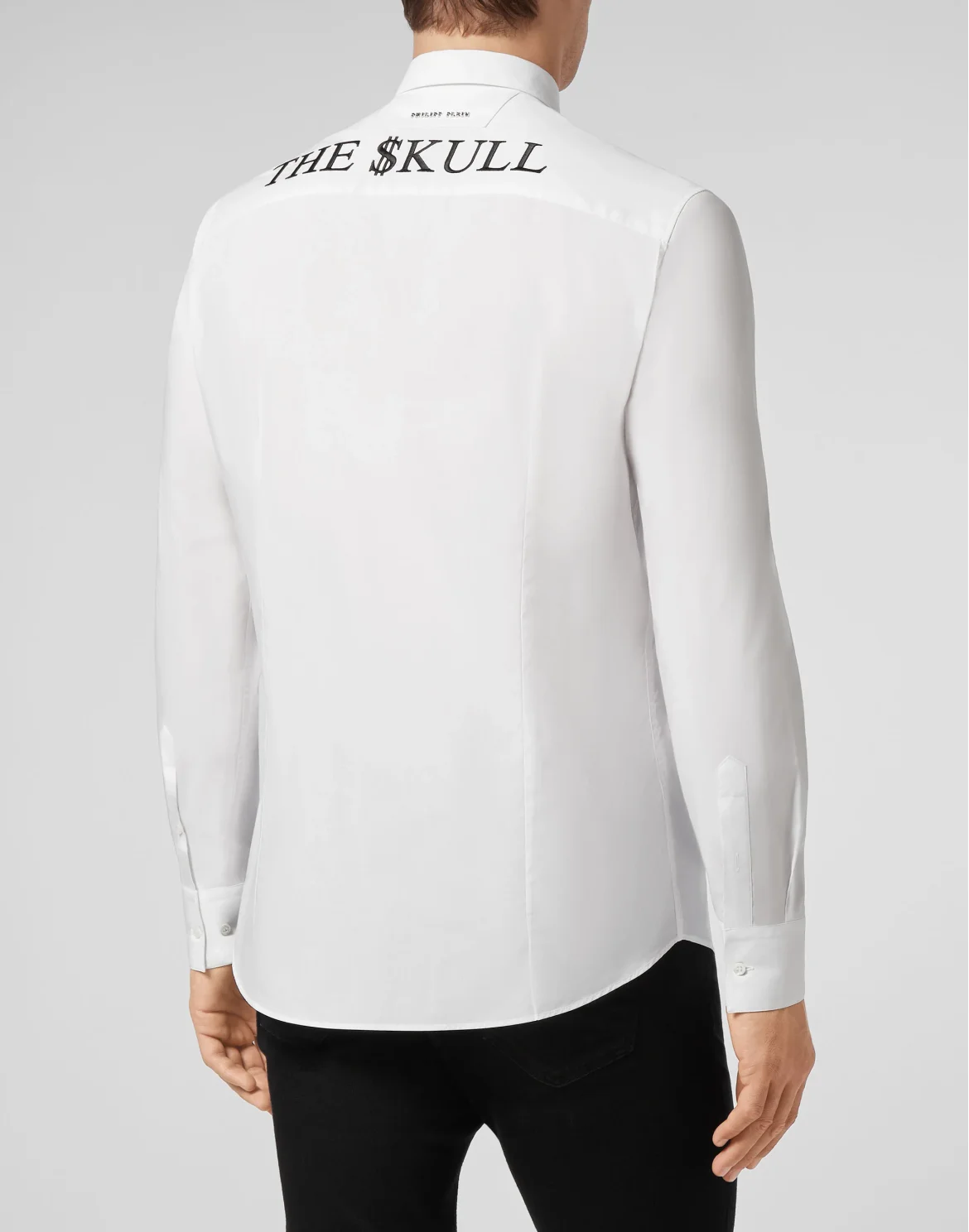 Shirt Diamond Cut LS  Outline Skull, цвет: Белый