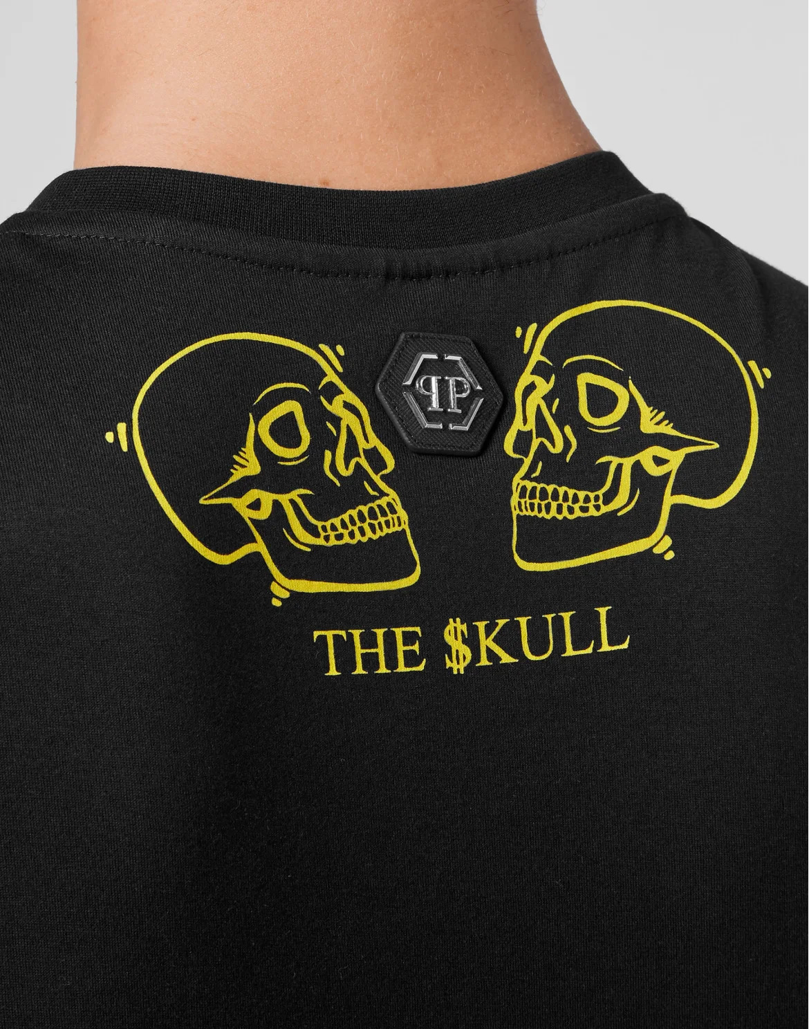 T-shirt Round Neck SS Crystal outline Skull, цвет: Черный