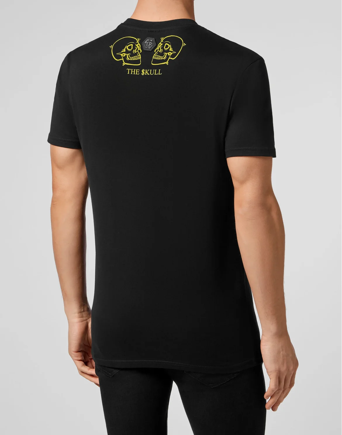 T-shirt Round Neck SS Crystal outline Skull, цвет: Черный
