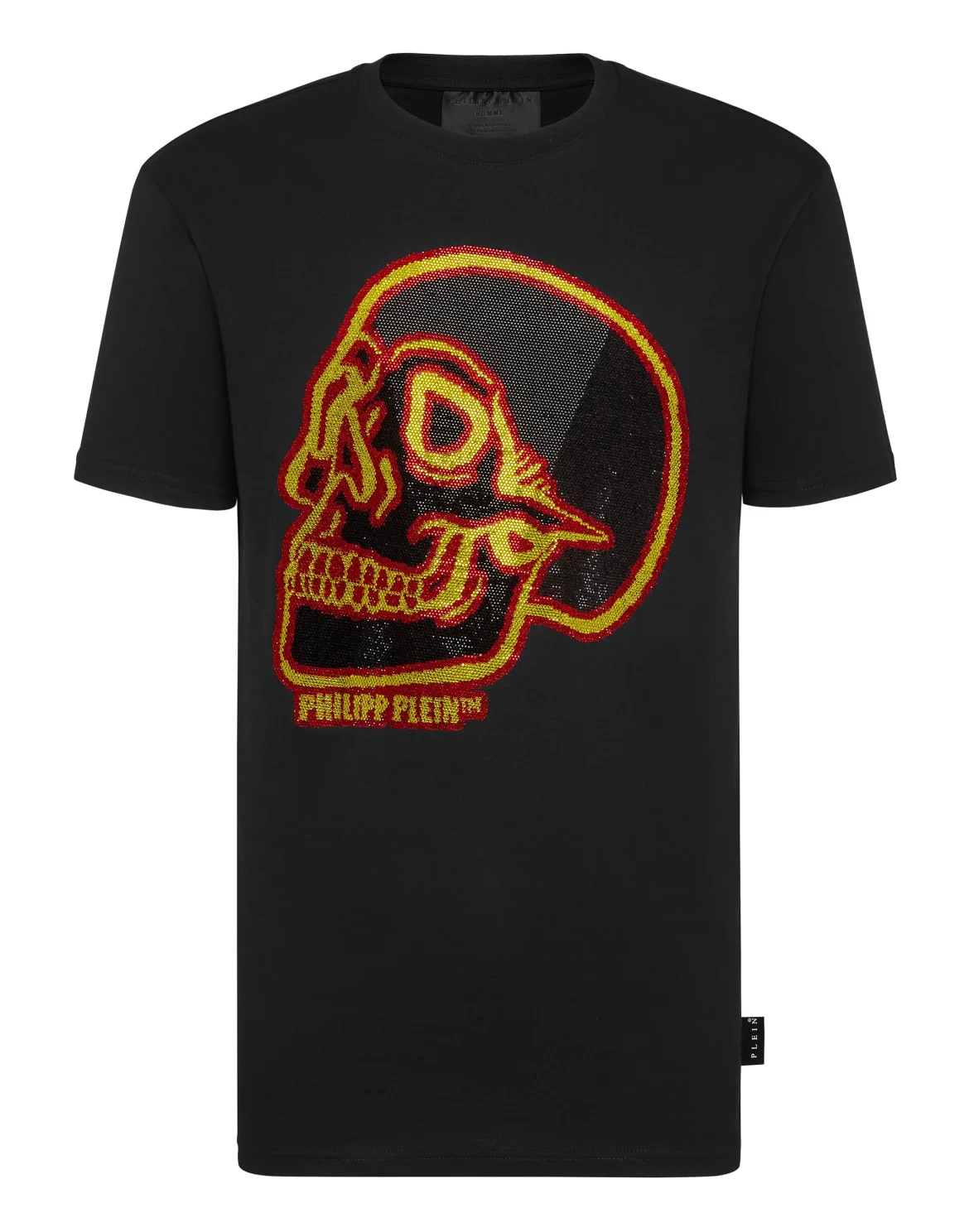 T-shirt Round Neck SS Crystal outline Skull, цвет: Черный