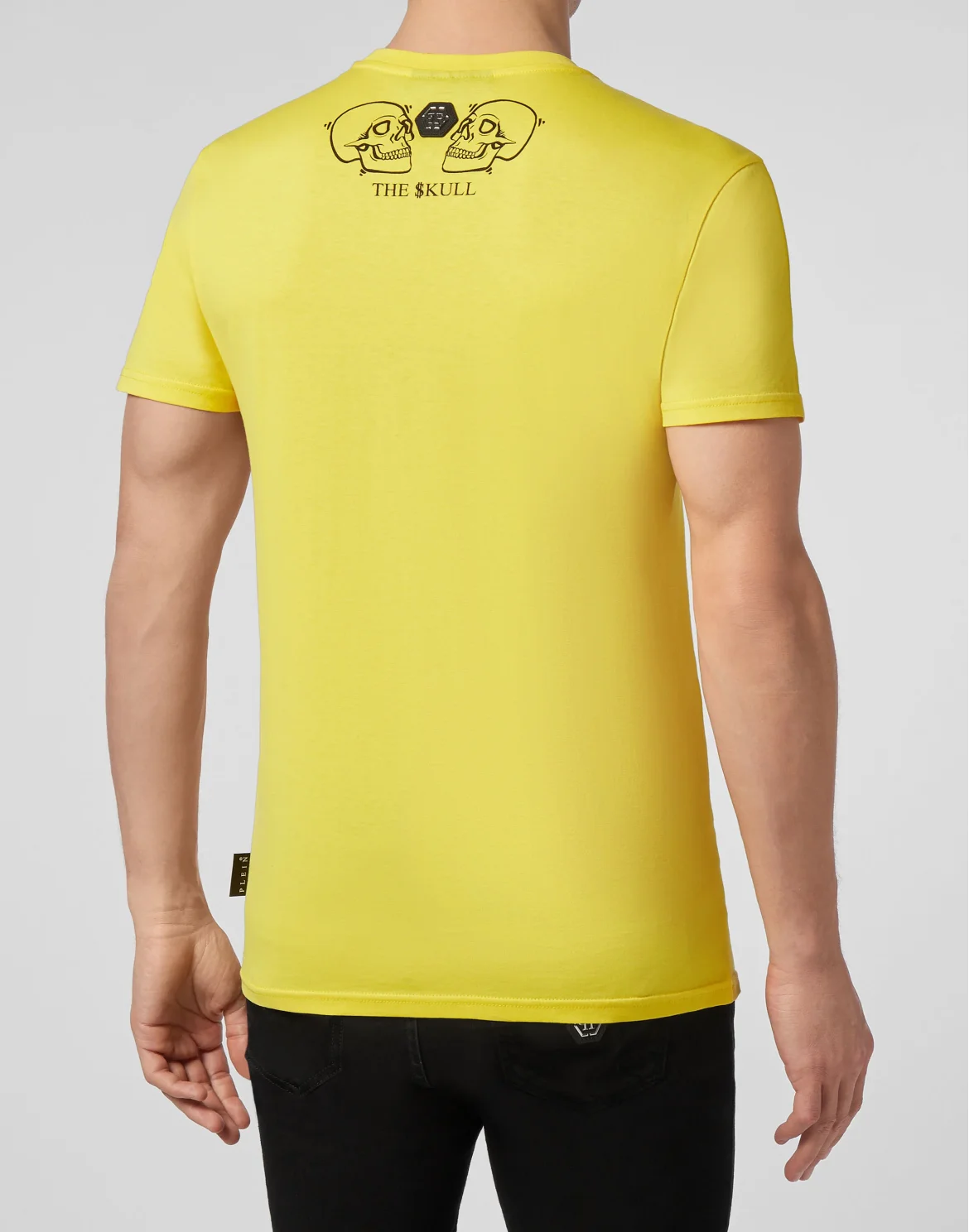 T-shirt Round Neck SS Crystal outline Skull, цвет: Желтый