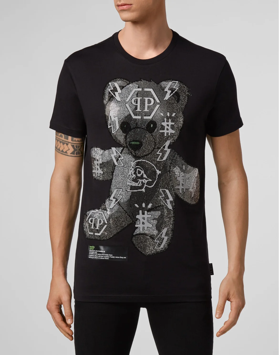 T-shirt Round Neck SS Teddy Bear, цвет: Черный