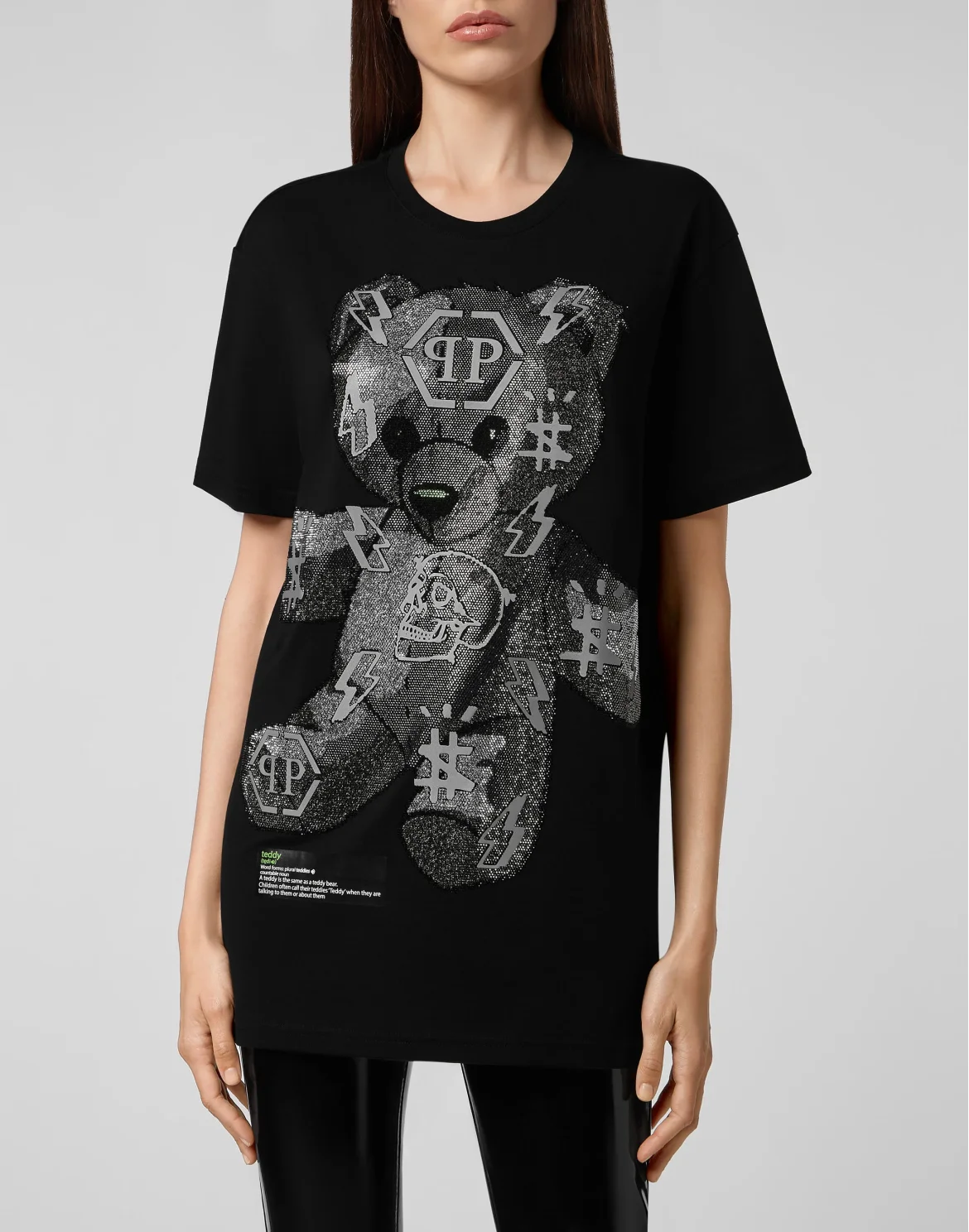 T-shirt Round Neck SS Teddy Bear, цвет: Черный