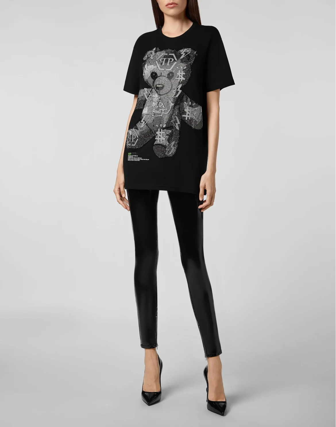 T-shirt Round Neck SS Teddy Bear, цвет: Черный