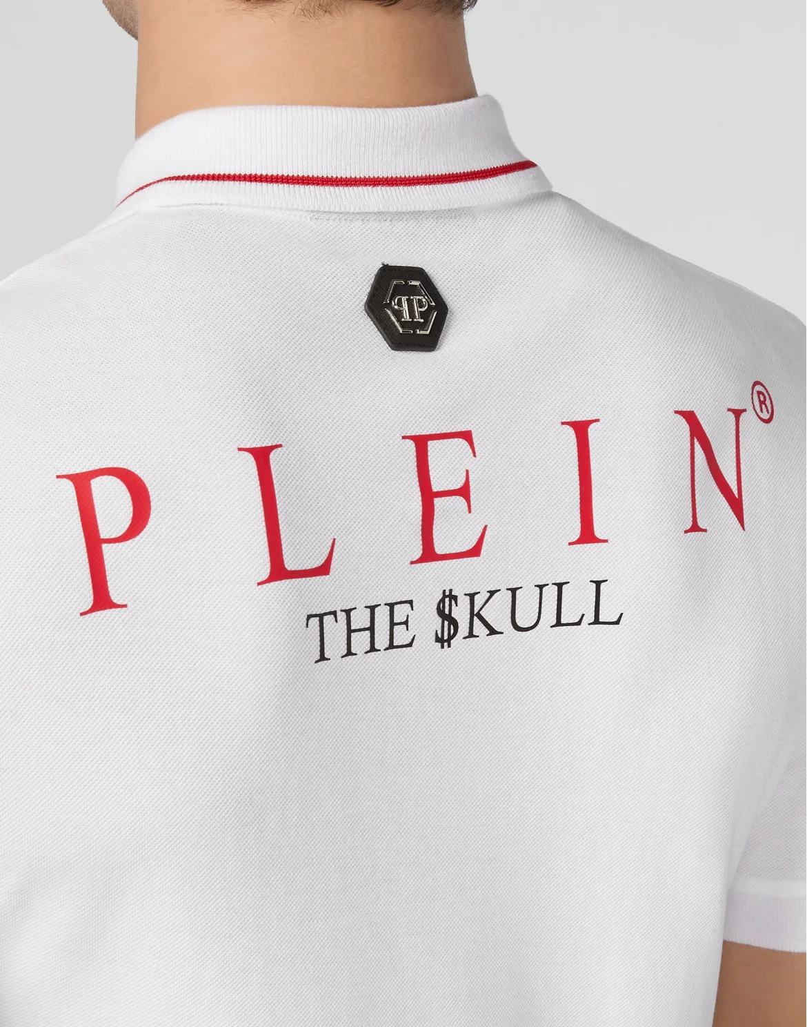 Slim Fit Polo shirt SS Outline Skull, цвет: Белый