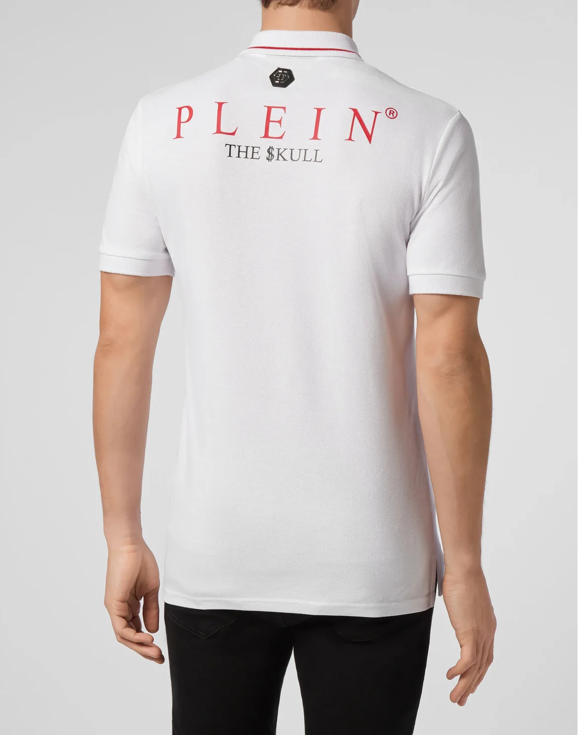 Slim Fit Polo shirt SS Outline Skull, цвет: Белый