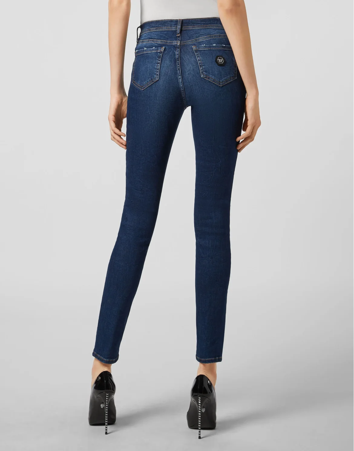 High Waist Jegging Philipp Plein TM, цвет: Синий