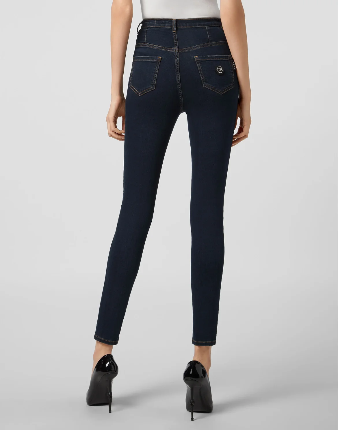 Super High Waist Jegging Philipp Plein TM, цвет: Синий