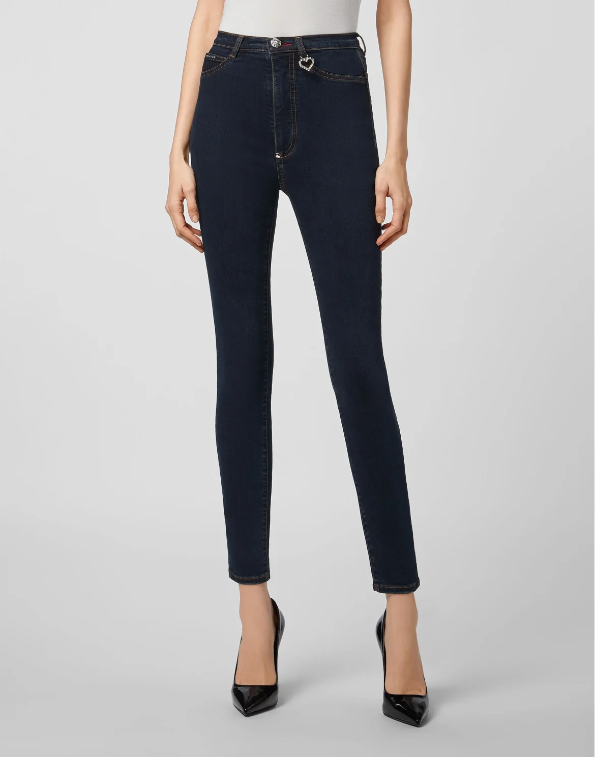 Super High Waist Jegging Philipp Plein TM, цвет: Синий