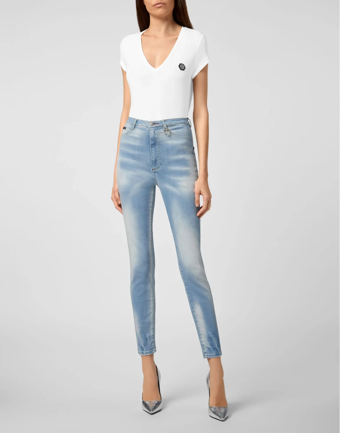 Super High Waist Jegging Philipp Plein TM, цвет: Черный