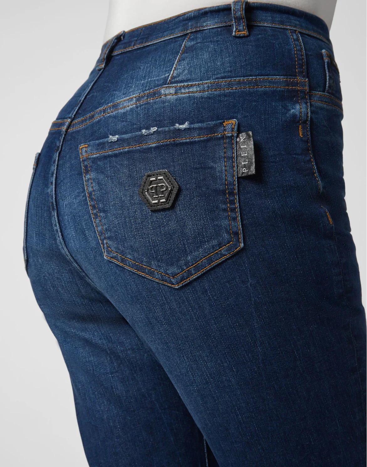 Super High Waist Jegging Philipp Plein TM, цвет: Синий