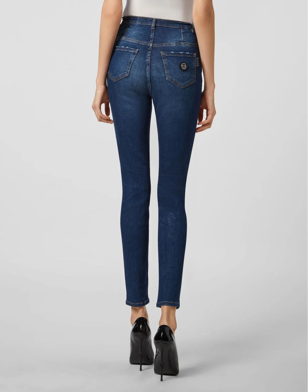 Super High Waist Jegging Philipp Plein TM, цвет: Синий