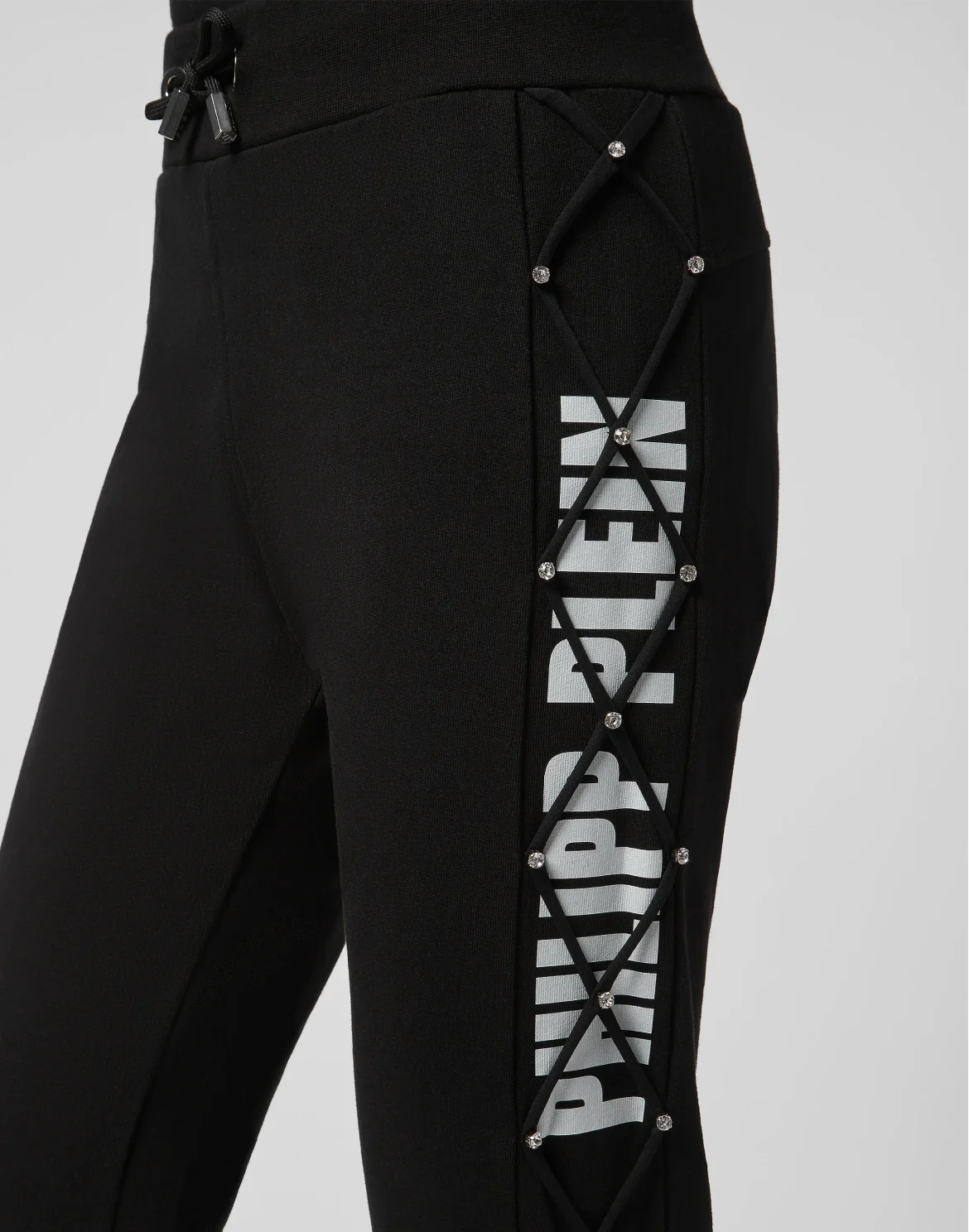 Jogging Trousers Net Crystal Touch Fringe, цвет: Черный