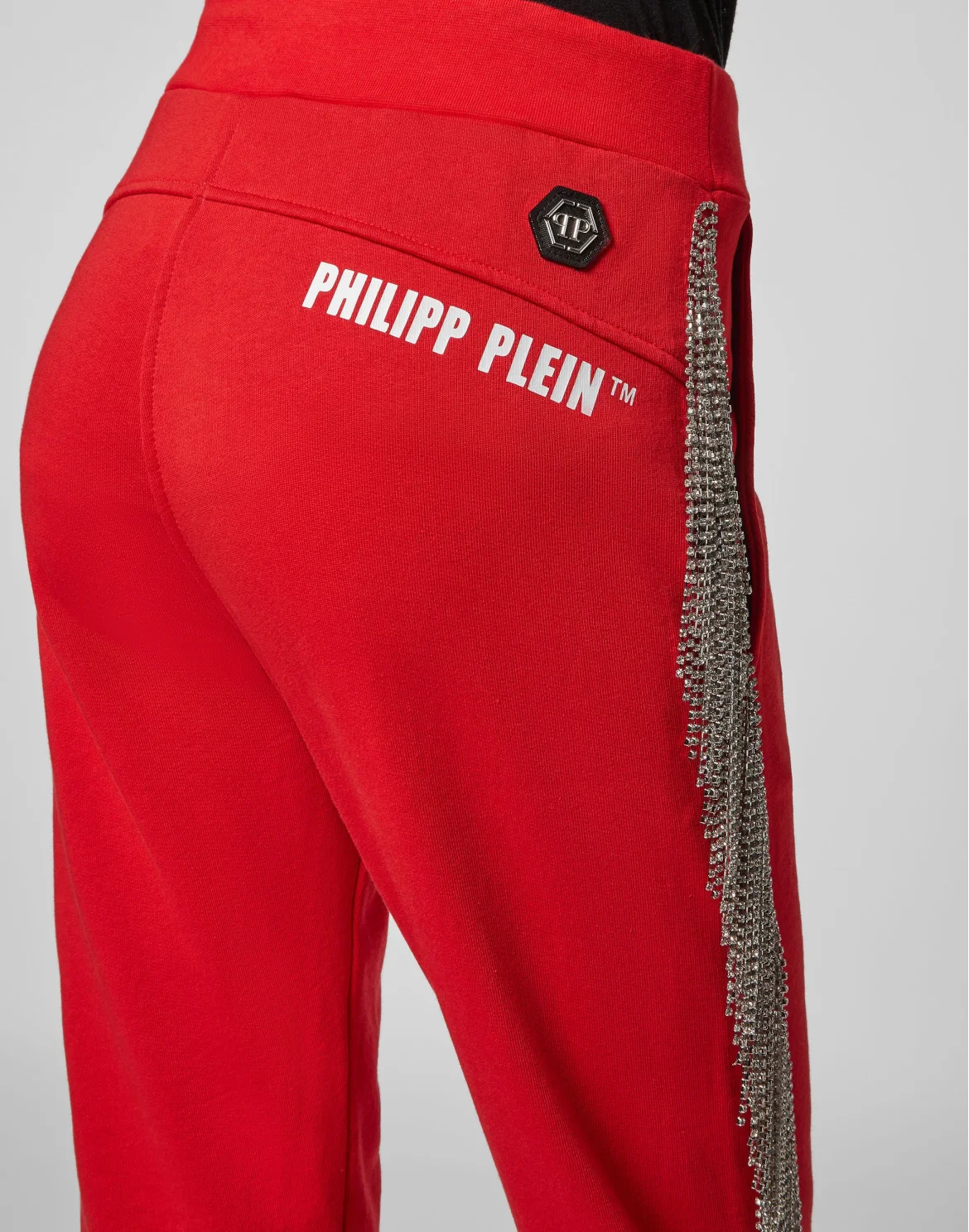 Jogging Trousers Crystal Fringe, цвет: Красный