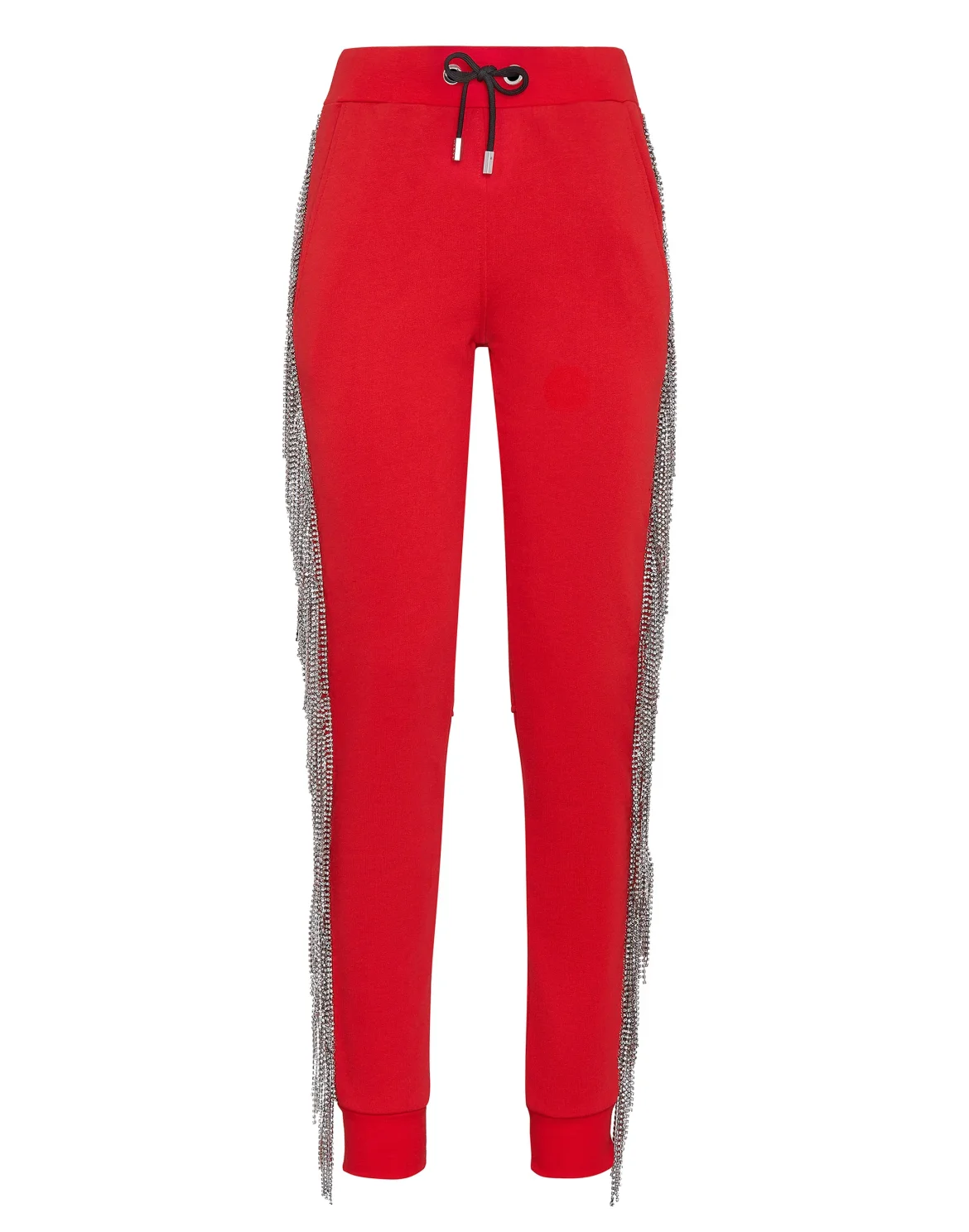 Jogging Trousers Crystal Fringe, цвет: Красный