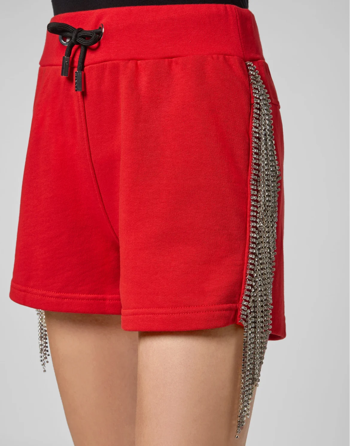Jogging Shorts Crystal Fringe, цвет: Красный