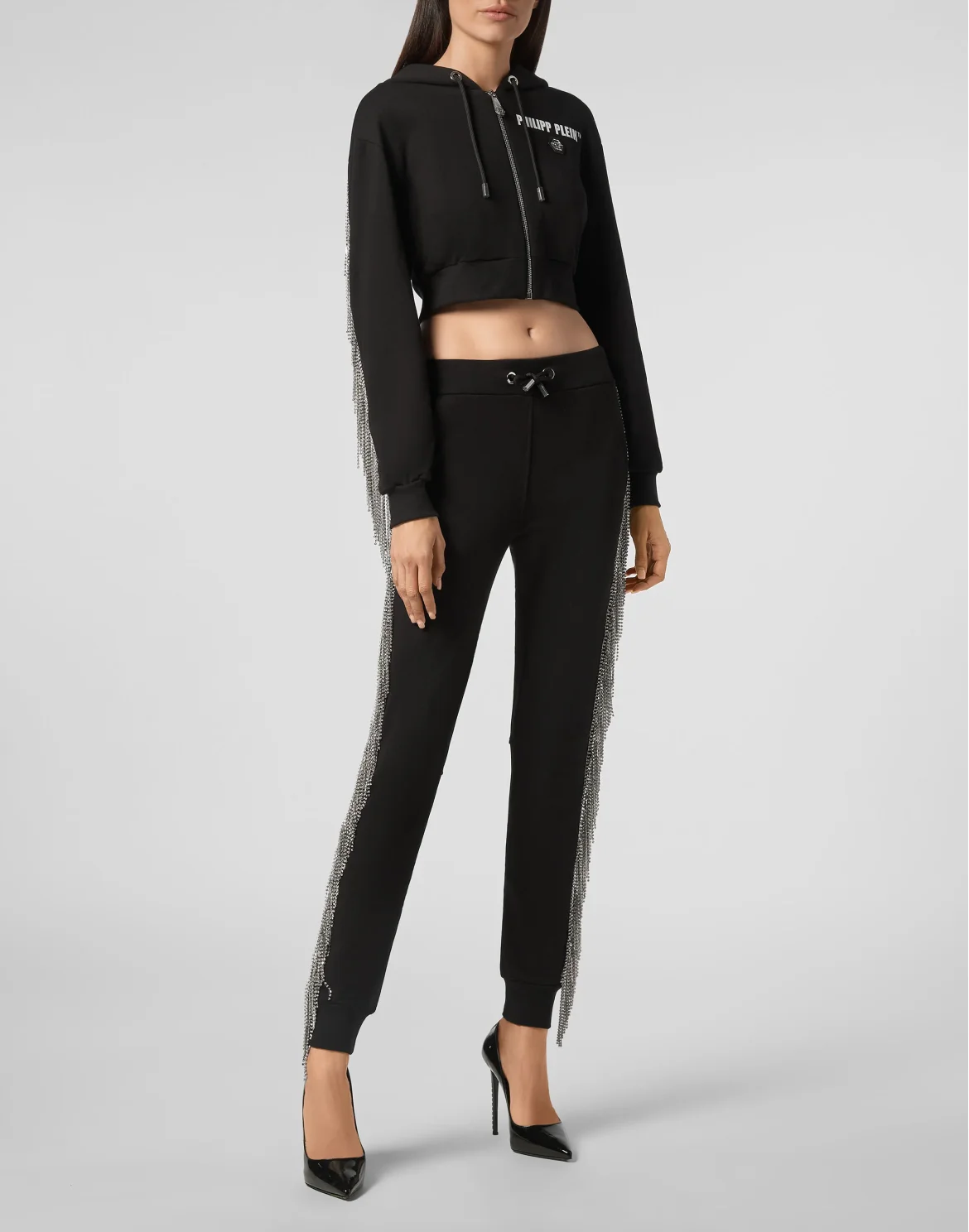 Jogging Trousers Silver Fringe, цвет: Черный