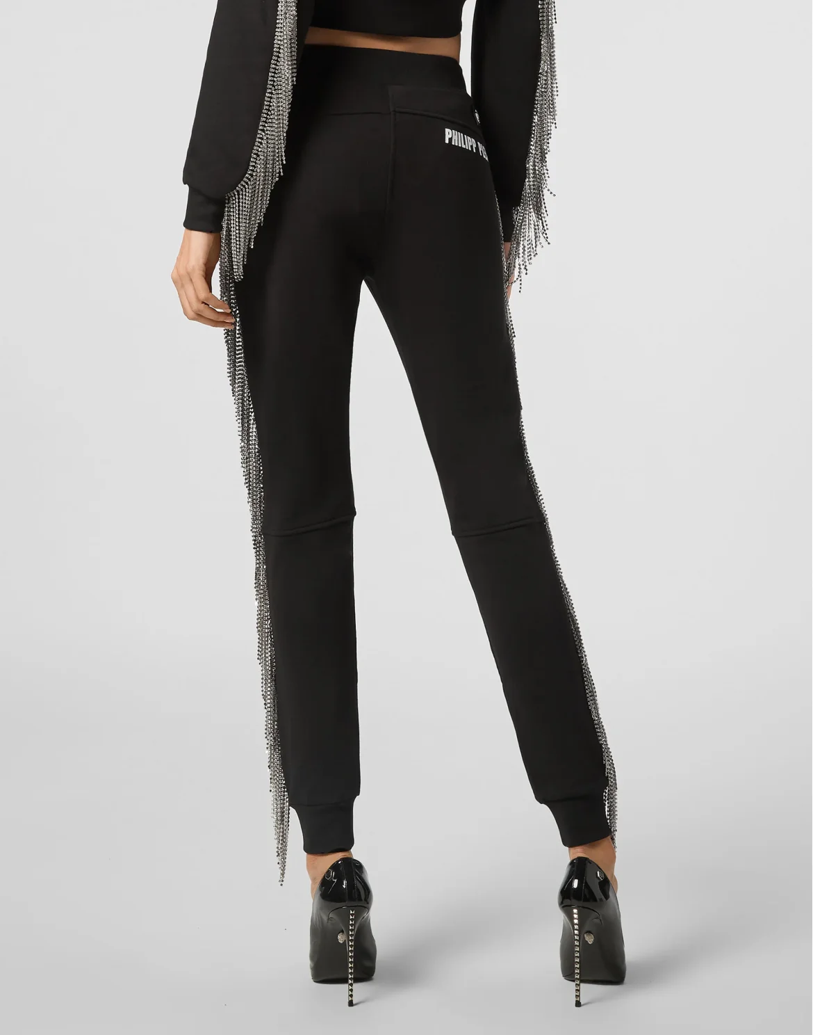 Jogging Trousers Silver Fringe, цвет: Черный