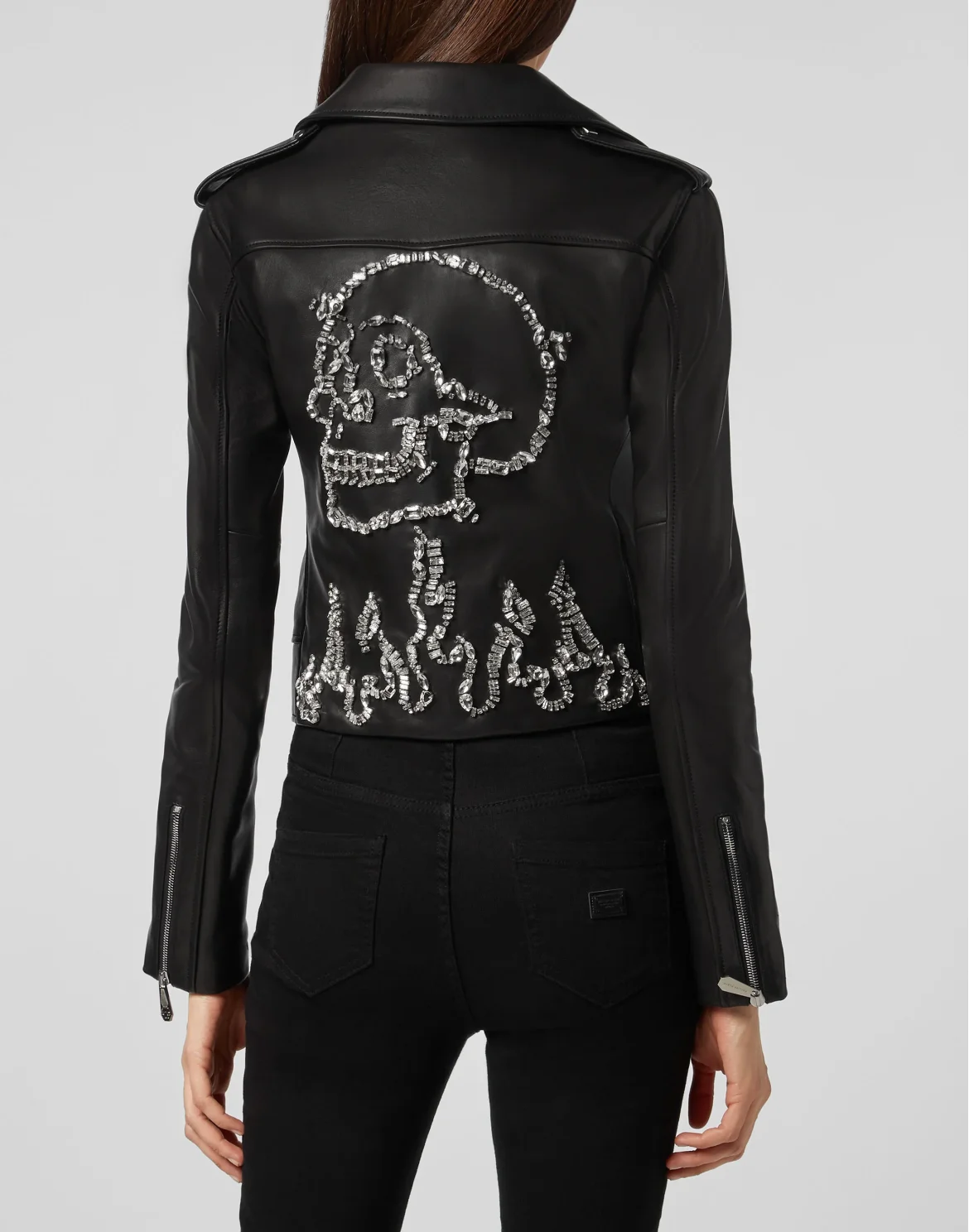 Leather Biker Look at me Flame, цвет: Черный