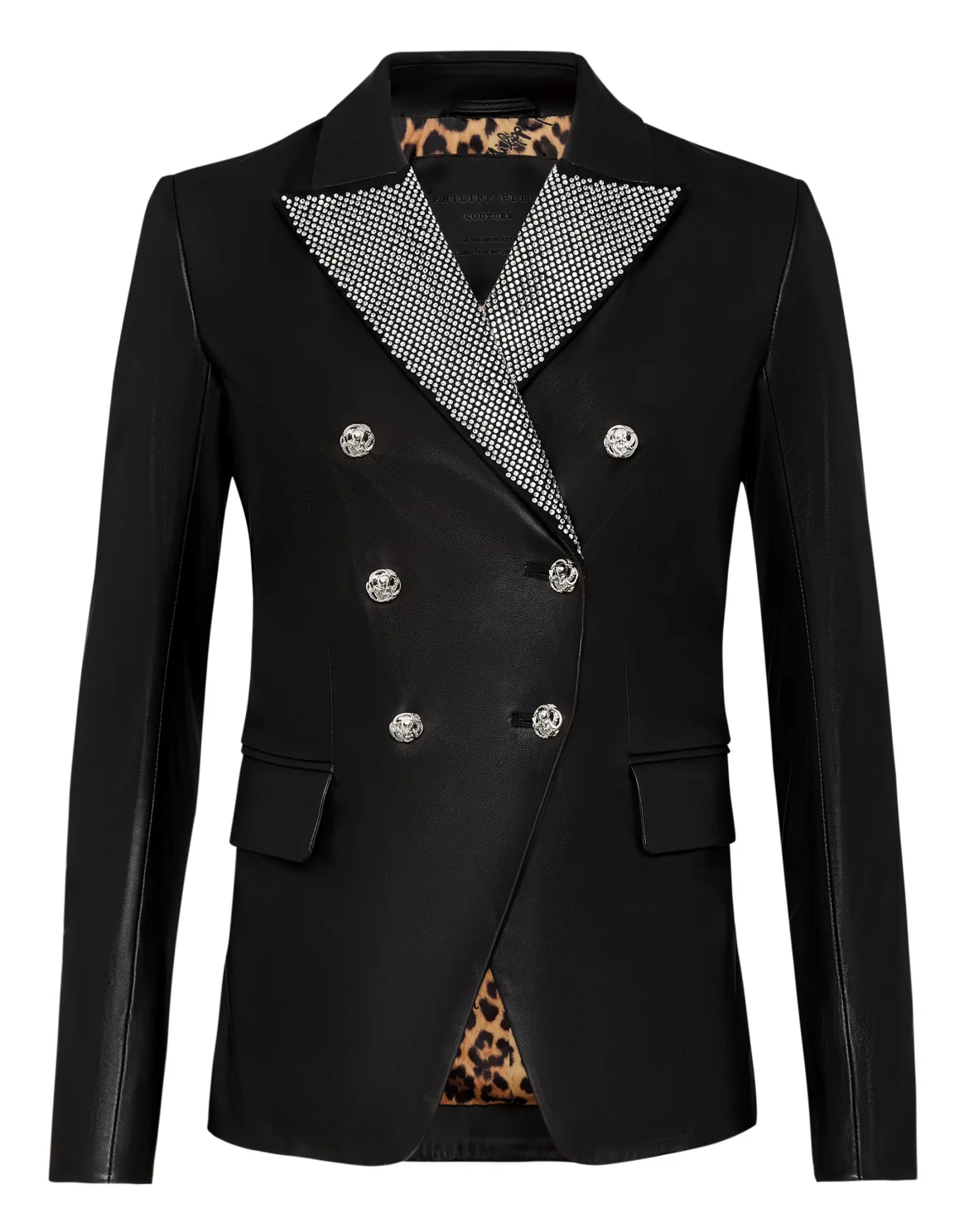 Leather Blazer Crystal, цвет: Черный
