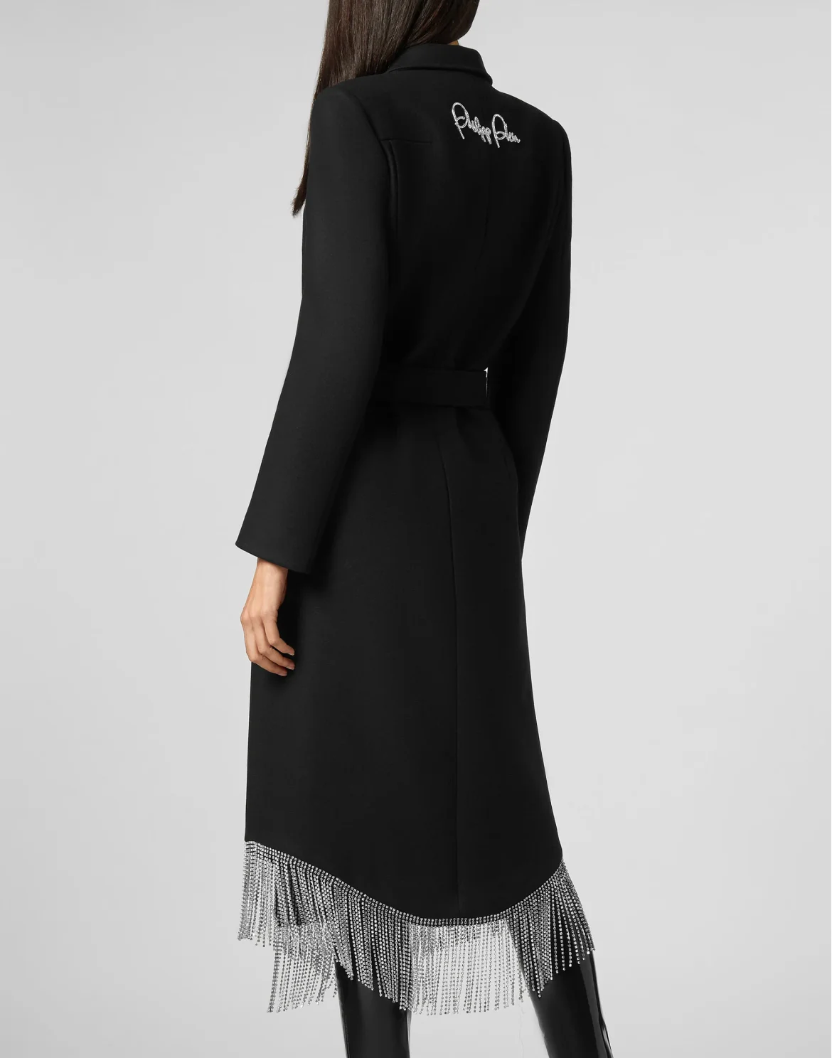Nara Full Color Crystal  Classic Coat  Fringe, цвет: Черный