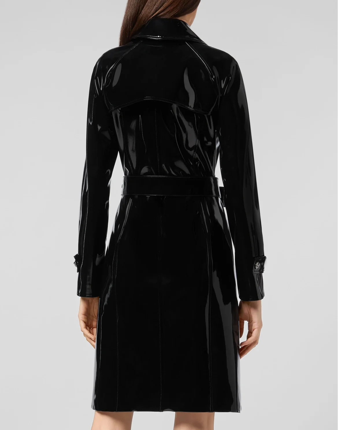 Coat Long Killer  Latex, цвет: Черный