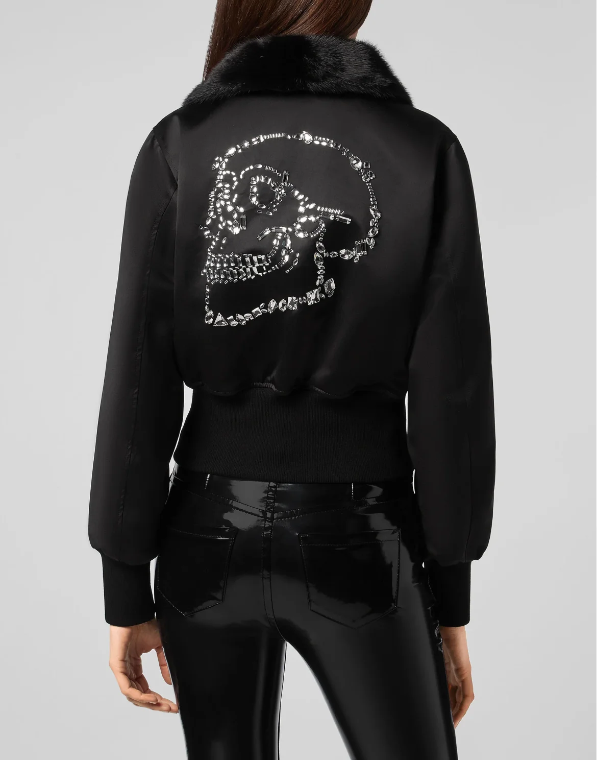 Bomber Look At Me  Skull crystal, цвет: Черный