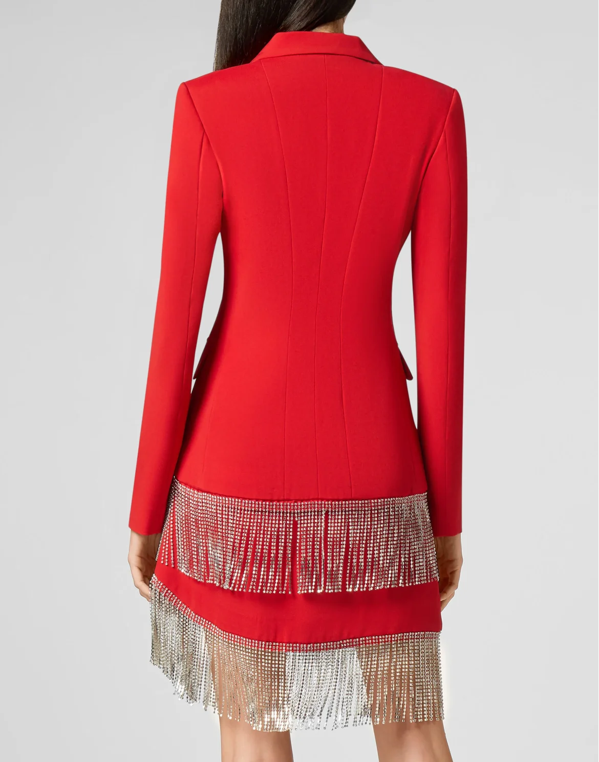 Sophia Full Color Crystal  Blazer Fringe, цвет: Красный