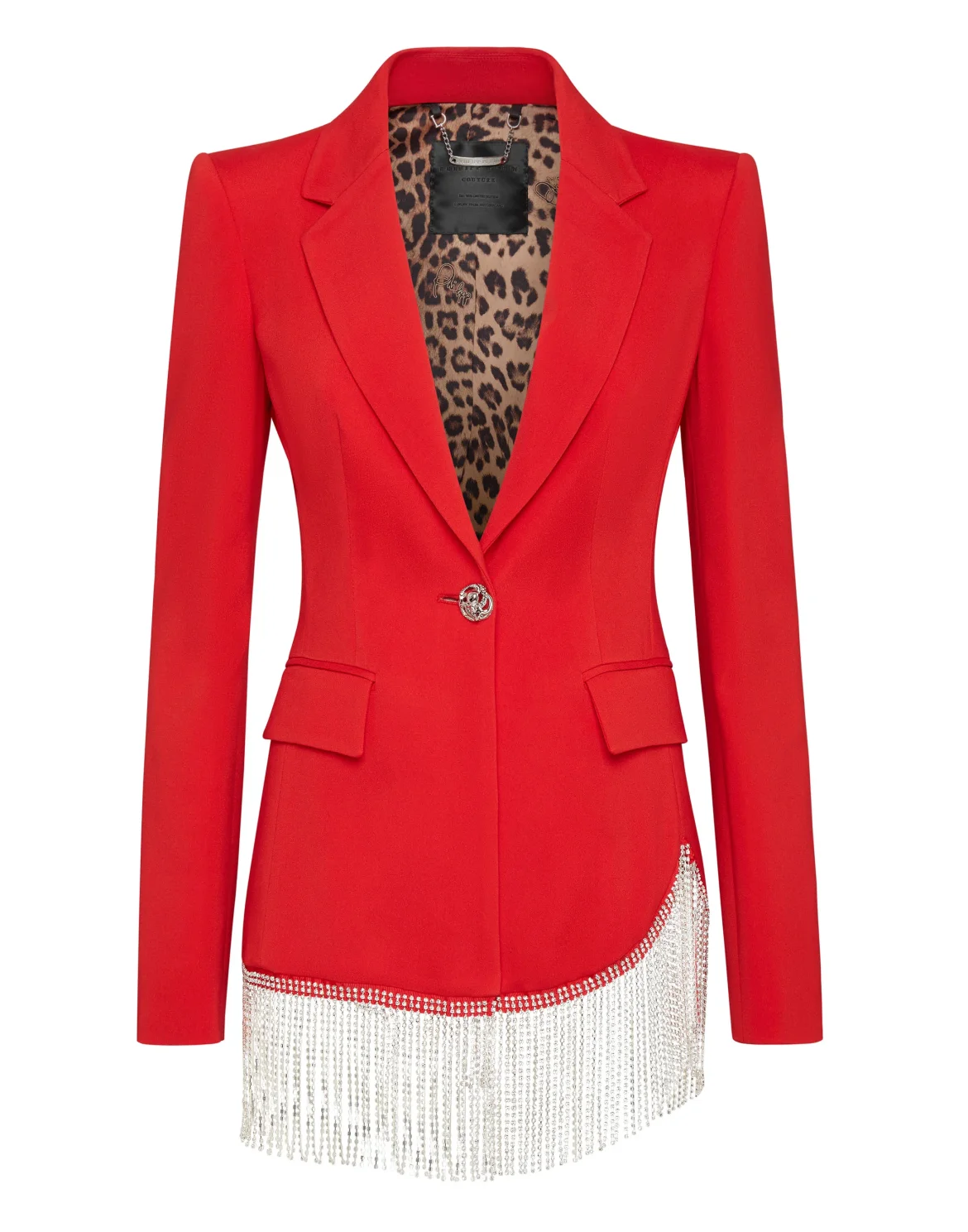 Sophia Full Color Crystal  Blazer Fringe, цвет: Красный