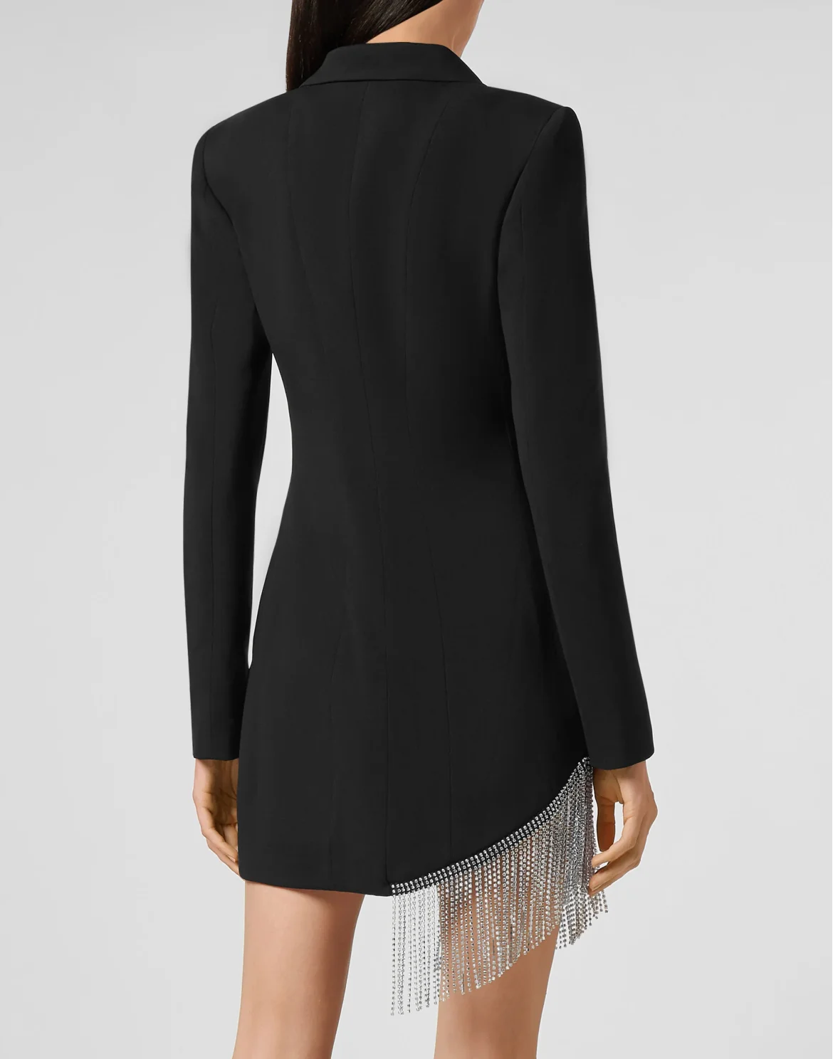 Blazer Dress Fringe, цвет: Черный